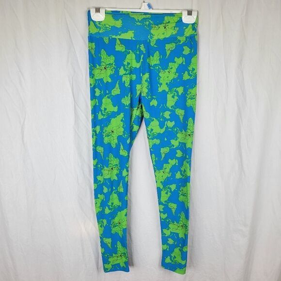 LuLaRoe‎ World Map Leggings One Size Fits All - Picture 1 of 4